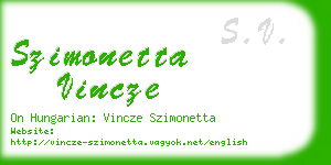 szimonetta vincze business card